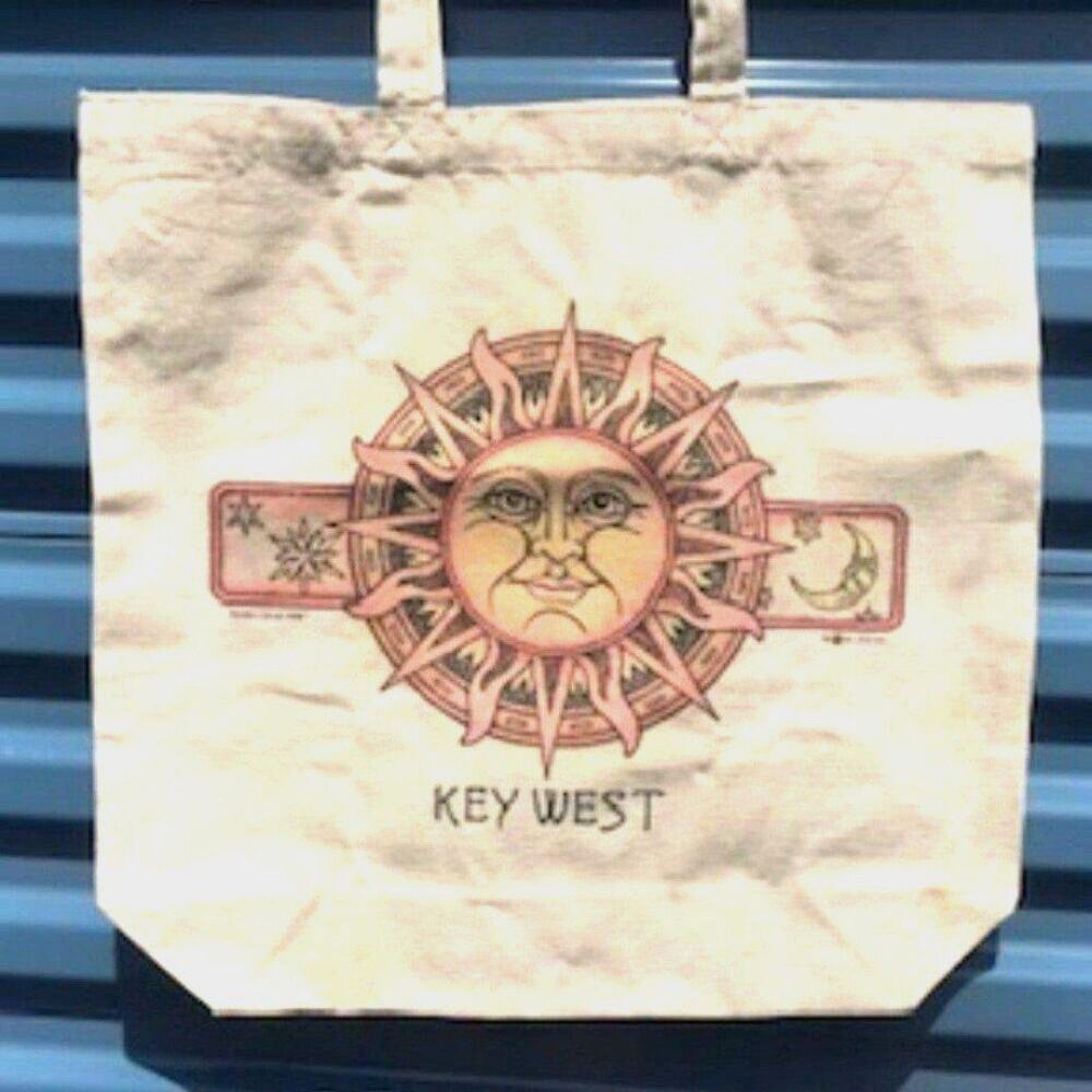 Tote Shopping Bag Large . Del Sol . Glows in Sunlight . Key West Florida